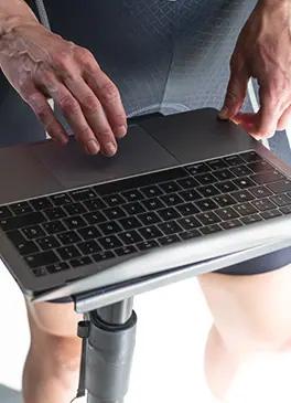 Person typing on a laptop